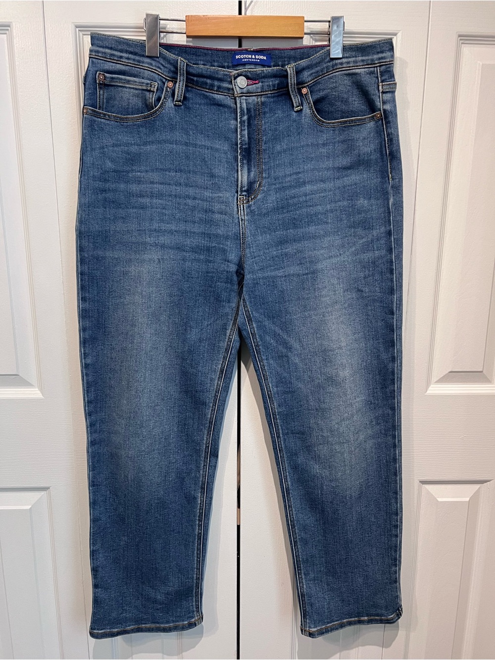 Scotch‎ & Soda Amsterdam Blue Medium Wash Straight Leg Jeans Size 16
